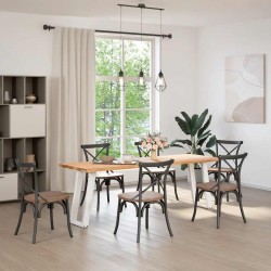Pieds de table console en U, 2 pièces, blanc, 28 x (72-73) cm, acier 