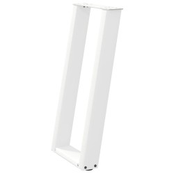 Pieds de table console en U, 2 pièces, blanc, 28 x (72-73) cm, acier 