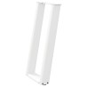 Pieds de table console en U, 2 pièces, blanc, 28 x (72-73) cm, acier 