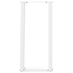 Pieds de table console en U, 2 pièces, blanc, 28 x (72-73) cm, acier 