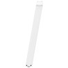 Pieds de table console en U, 2 pièces, blanc, 28 x (72-73) cm, acier 