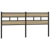 Tête de lit chêne sonoma 193 cm fer et bois d’ingénierie 