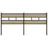 Tête de lit chêne sonoma 193 cm fer et bois d’ingénierie 