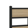 Tête de lit chêne sonoma 193 cm fer et bois d’ingénierie 