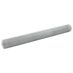 Grillage pour volière acier galvanisé 10x1,5 m argenté 