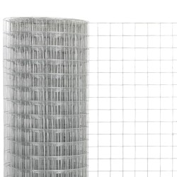 Grillage pour volière acier galvanisé 10x1,5 m argenté 