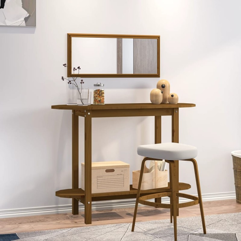 Table console Marron miel 110x40x80 cm Bois massif de pin Table console Marron miel 110x40x80 cm Bois massif de pin