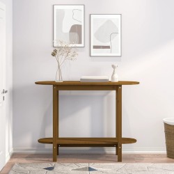 Table console Marron miel 110x40x80 cm Bois massif de pin 