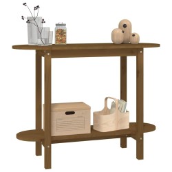 Table console Marron miel 110x40x80 cm Bois massif de pin 