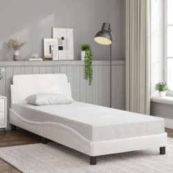 Cadre de lit sans matelas blanc 80x200 cm similicuir 