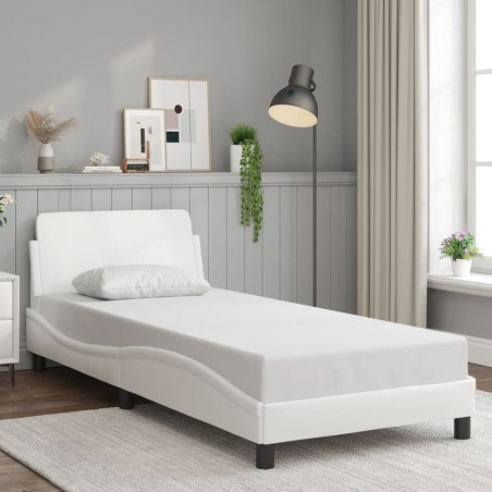 Cadre de lit sans matelas blanc 80x200 cm similicuir 