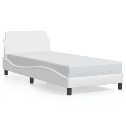 Cadre de lit sans matelas blanc 80x200 cm similicuir 