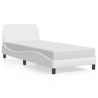Cadre de lit sans matelas blanc 80x200 cm similicuir 