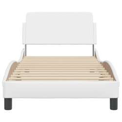 Cadre de lit sans matelas blanc 80x200 cm similicuir 