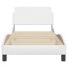 Cadre de lit sans matelas blanc 80x200 cm similicuir 