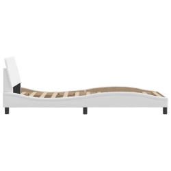 Cadre de lit sans matelas blanc 80x200 cm similicuir 
