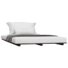 Cadre de lit sans matelas noir 140x190 cm bois de pin massif 