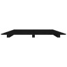 Cadre de lit sans matelas noir 140x190 cm bois de pin massif 