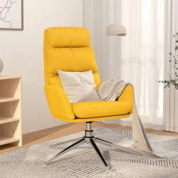 Chaise de relaxation Jaune moutarde Tissu 