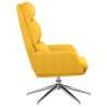 Chaise de relaxation Jaune moutarde Tissu 