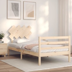 Cadre de lit sans matelas 100x200 cm bois massif 