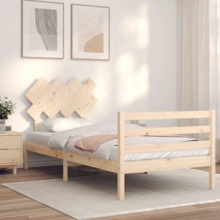 Cadre de lit sans matelas 100x200 cm bois massif 