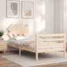 Cadre de lit sans matelas 100x200 cm bois massif 