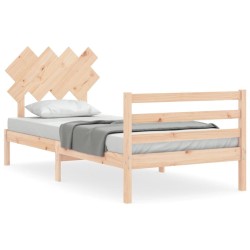 Cadre de lit sans matelas 100x200 cm bois massif 