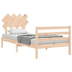 Cadre de lit sans matelas 100x200 cm bois massif 