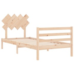 Cadre de lit sans matelas 100x200 cm bois massif 