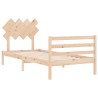 Cadre de lit sans matelas 100x200 cm bois massif 