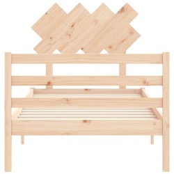 Cadre de lit sans matelas 100x200 cm bois massif 