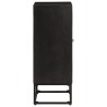 Buffet noir 55x30x76 cm bois massif de manguier et fer 