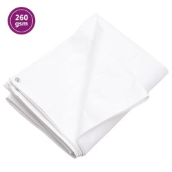 Bâche 260 g/m² 4x8 m Blanc PEHD 