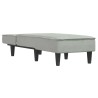Chaise longue gris clair velours 