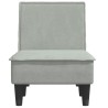 Chaise longue gris clair velours 