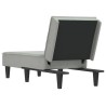 Chaise longue gris clair velours 