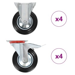 8 pcs Roulettes 160 mm 