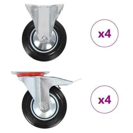 8 pcs Roulettes 160 mm 