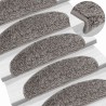 Tapis d'escalier 20 pcs gris 65x21x4 cm 