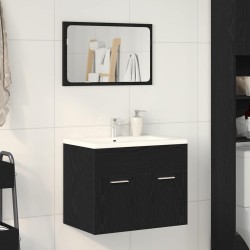 Ensemble de meubles salle de bain 2 pcs chêne noir 