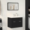 Ensemble de meubles salle de bain 2 pcs chêne noir 