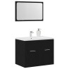 Ensemble de meubles salle de bain 2 pcs chêne noir 