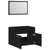 Ensemble de meubles salle de bain 2 pcs chêne noir 
