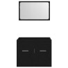 Ensemble de meubles salle de bain 2 pcs chêne noir 
