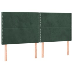Tête de lit à LED Vert foncé 180x5x118/128 cm Velours 