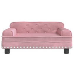 Lit pour chien rose 70x45x30 cm velours 