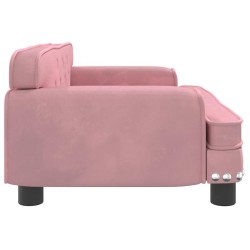 Lit pour chien rose 70x45x30 cm velours 