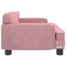 Lit pour chien rose 70x45x30 cm velours 