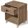 Table de chevet marron bois massif 